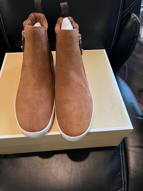 Michael Kors Brown Suede Wedge Sneaker Boot